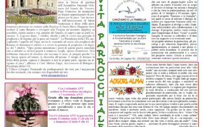 Calendario liturgico e giornalino parrocchiale 6-13 ottobre 2024